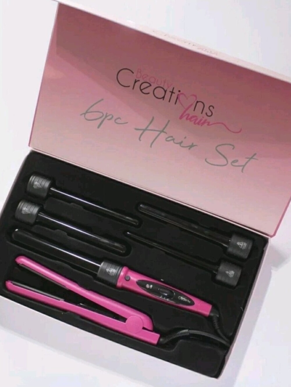 Beauty Creations Pink Gradient Hair Packaging Box 6pc Set